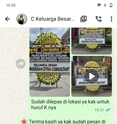 Pengiriman Papan Bunga Duka Cisoka